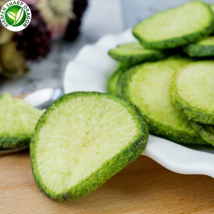 Vacuum fried radish chips in aluminum foil bag for OEM snack buyers